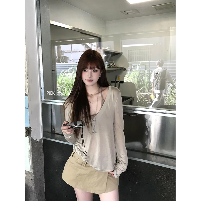 女装洋气时髦气质时尚套装气质显瘦洋气百搭性感辣妹吊带罩衫半裙