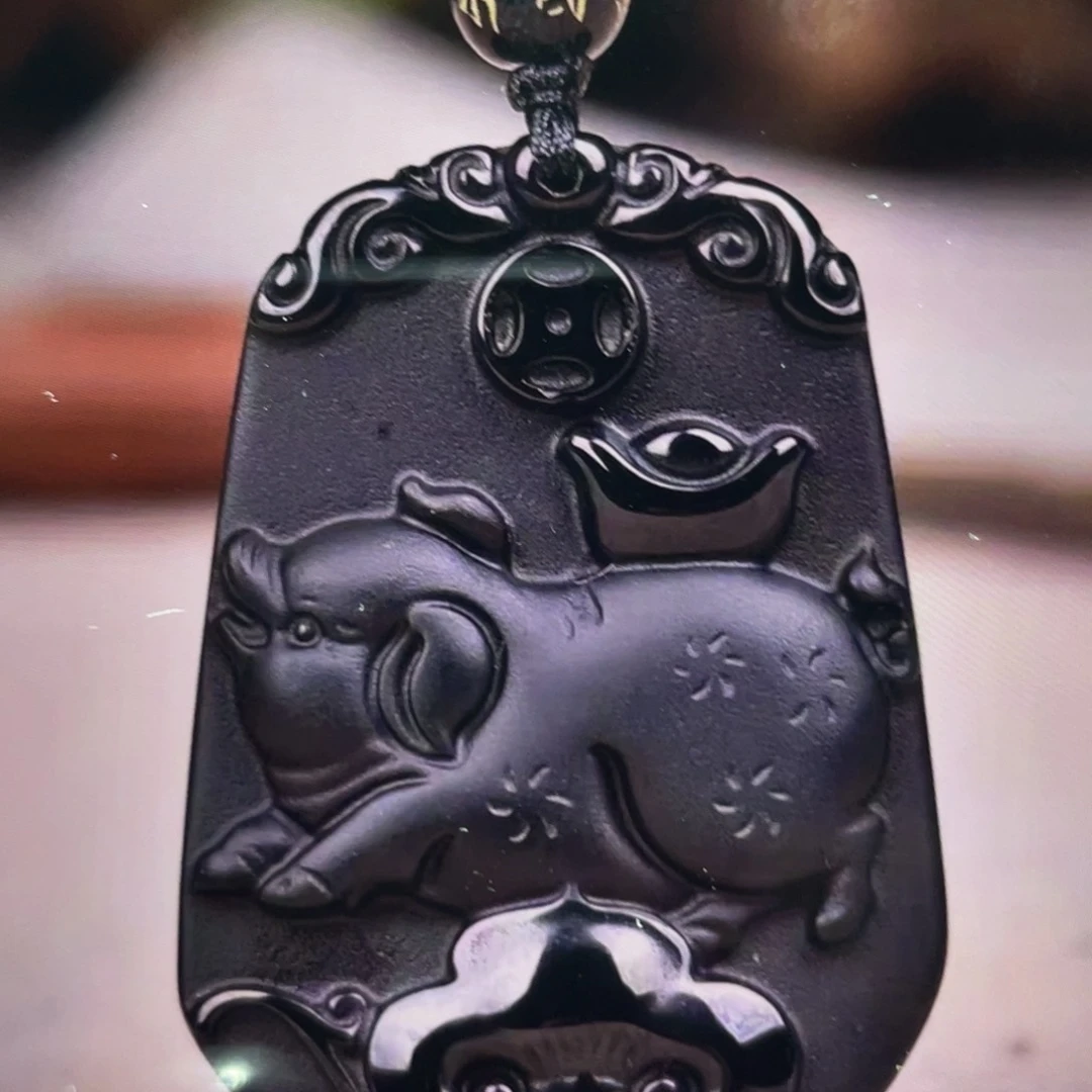 黑曜岩颈饰未镶嵌顾**宁