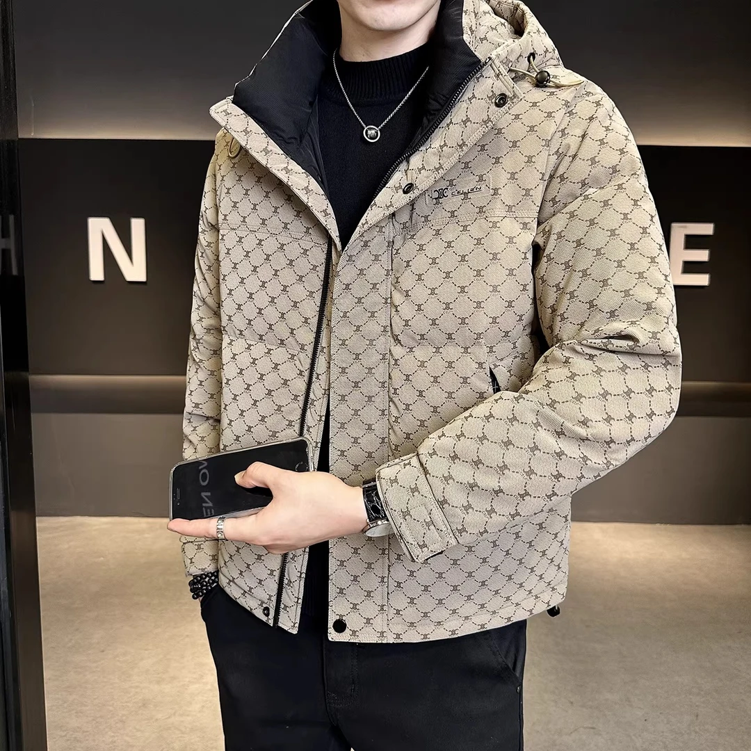 CQV羽绒服冬季新款连帽轻薄潮牌时尚休闲高级感上衣服男士外套潮