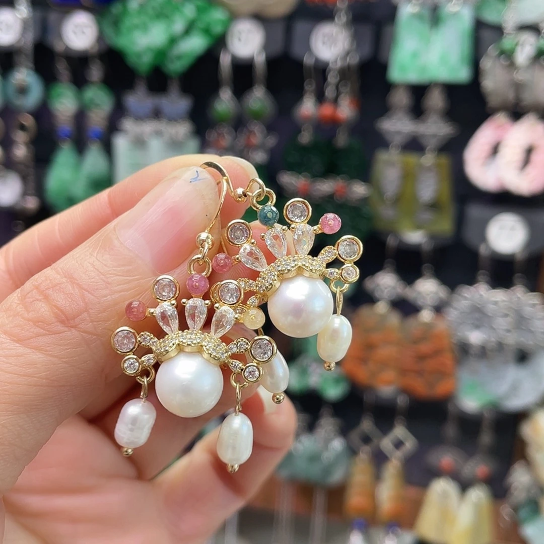 B***N耳饰淡水珍珠未镶嵌619hjnhj