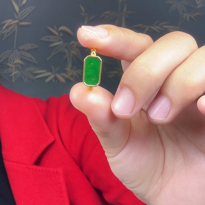 翡翠银S925镶嵌戒指特价