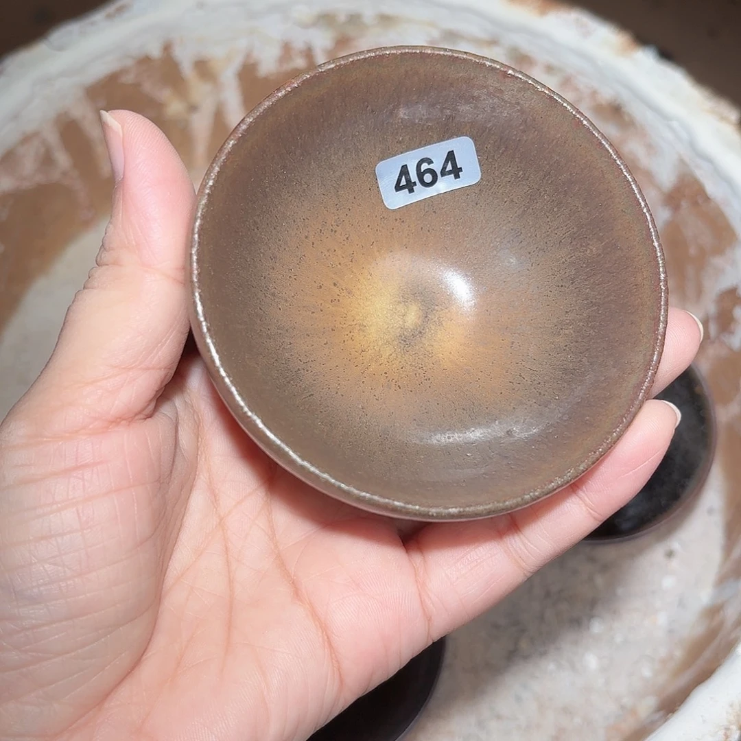 茶盏龙窑柴烧自然还原瑕疵464