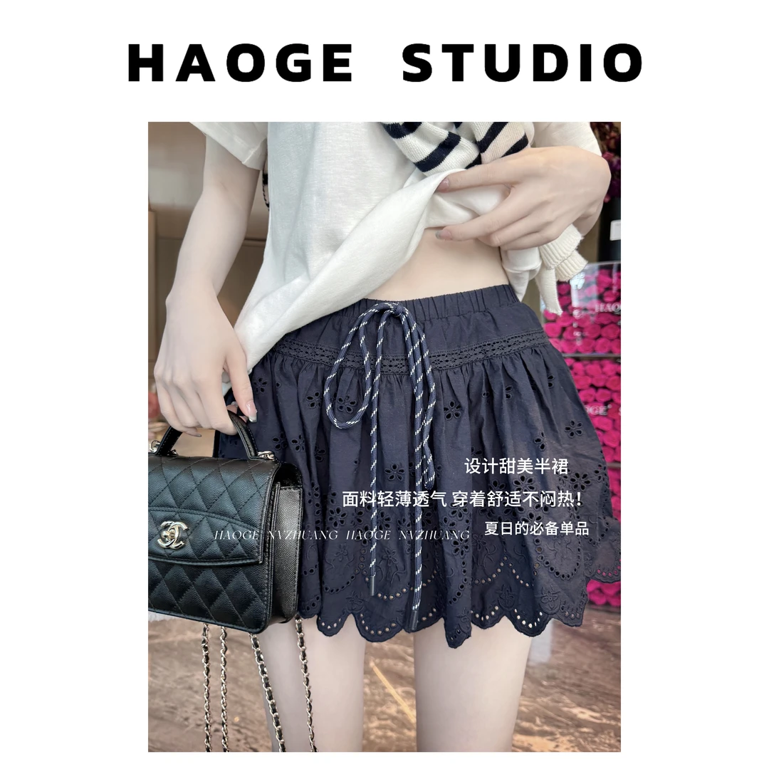 浩哥严选●半身裙预C5BSQ4459A显瘦甜美轻薄透气夏季休闲小众通勤