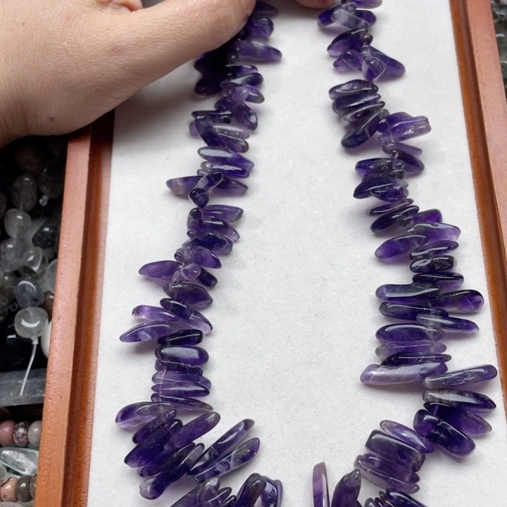 玛瑙/玉髓合金珠宝半成品一条紫水晶卡子