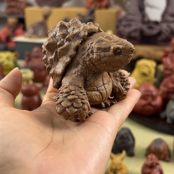 紫砂茶宠紫砂做旧鳄龟