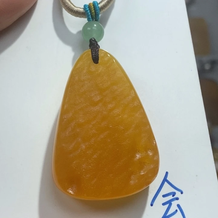 定制琥珀未镶嵌琥珀蜜蜡吊坠项链