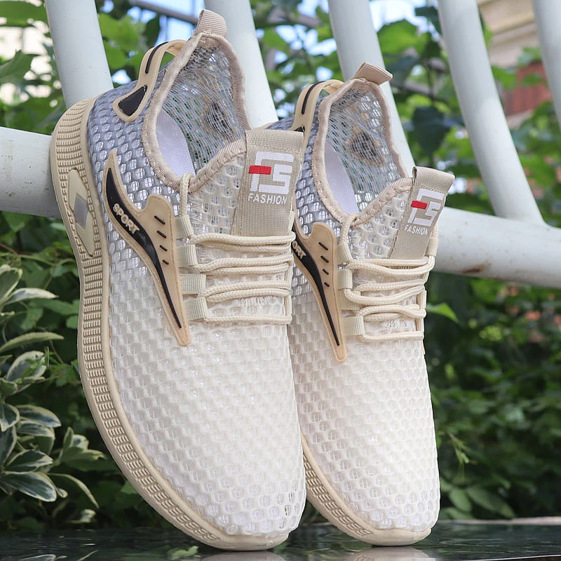 大网眼男鞋镂空夏季薄款透气休闲运动鞋男士软底跑步鞋洞洞网面鞋