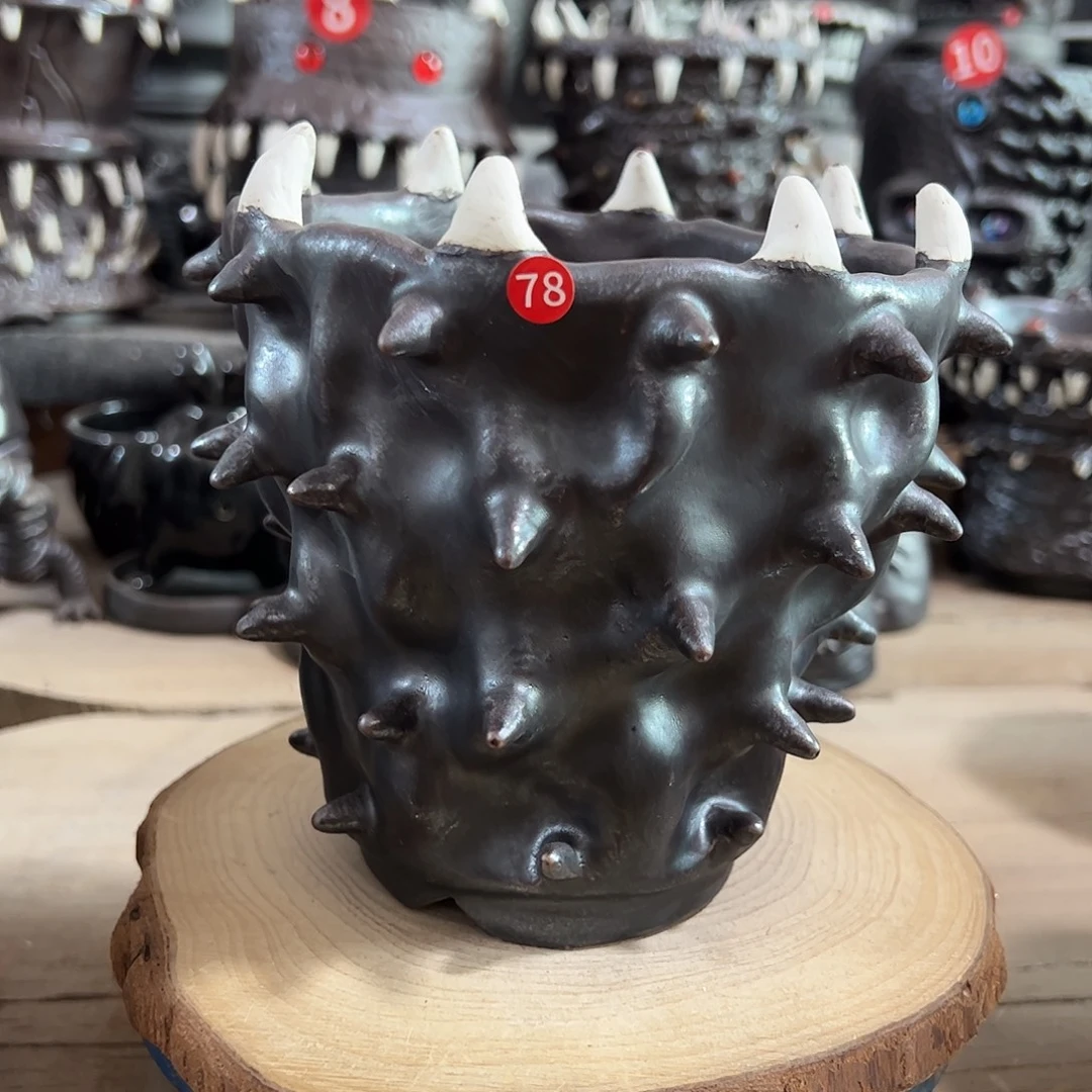 78号，手捏花盆，内口12外高14