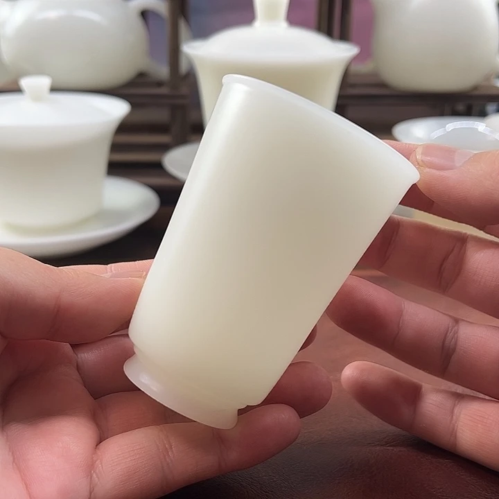 手工精修/隐唐窑/璞玉素烧100ml美人主人杯