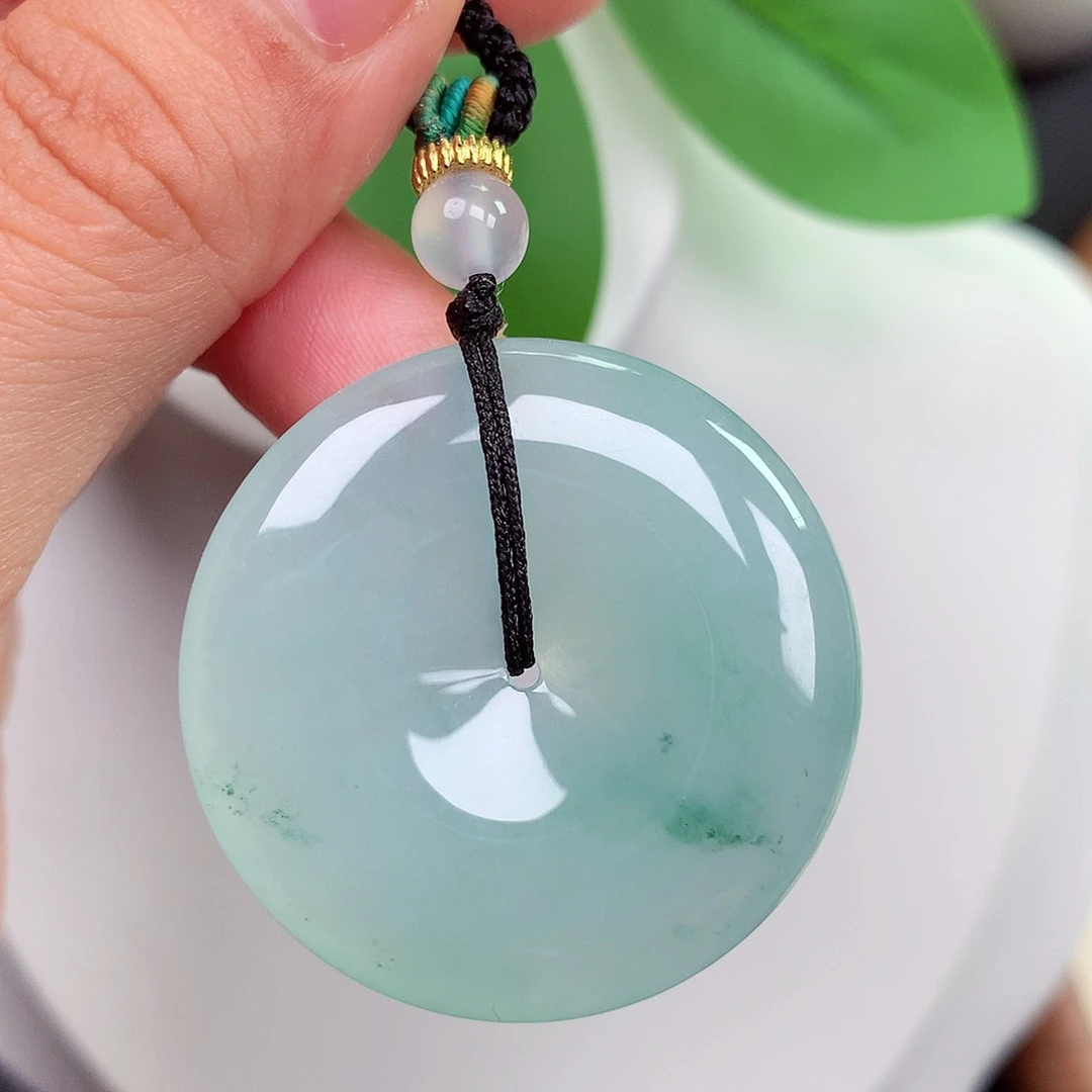 颈饰未镶嵌翡翠平安扣 35.2x5.9mm