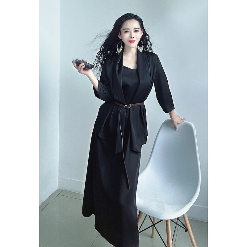 短袖A字裙职业裙套装夏季名媛设计感小众休闲气质250088