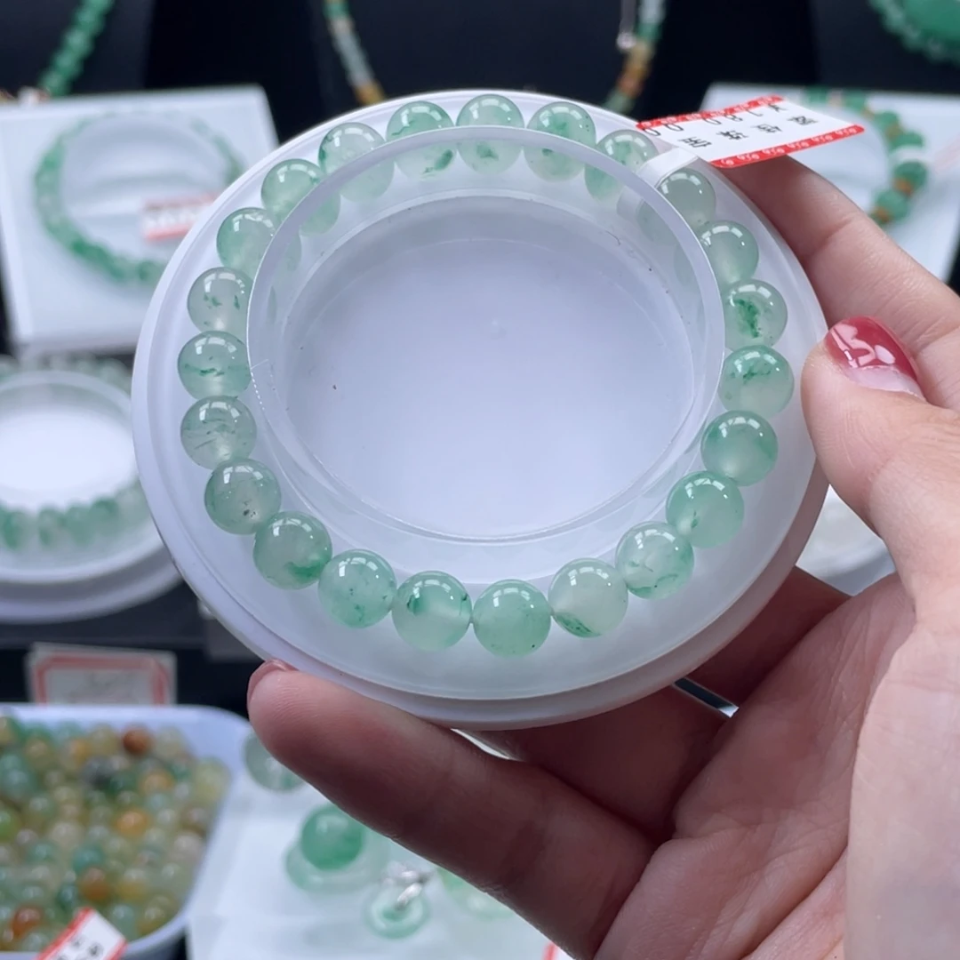 石英质玉（非洲翠）未镶嵌手串