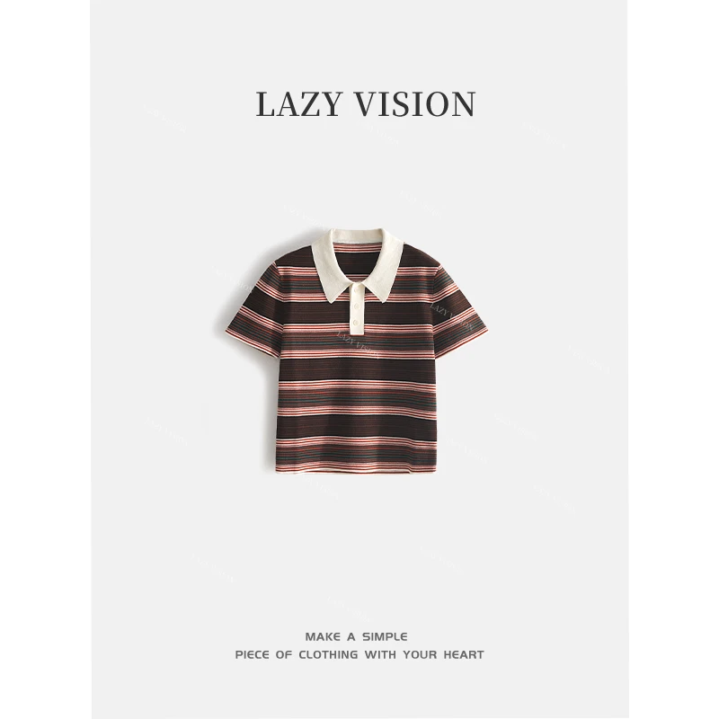 LAZYVISION休闲百搭女款短袖T恤ZMD-25223小小