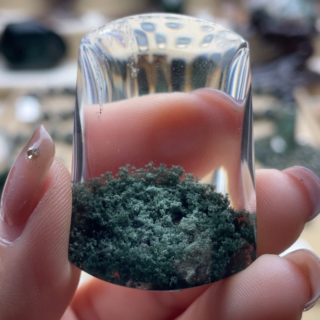 颈饰水晶未镶嵌绿幽灵聚宝盆吊坠定制