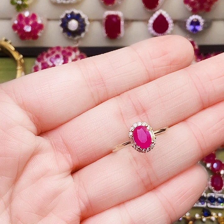 银S925镶嵌红宝石戒指