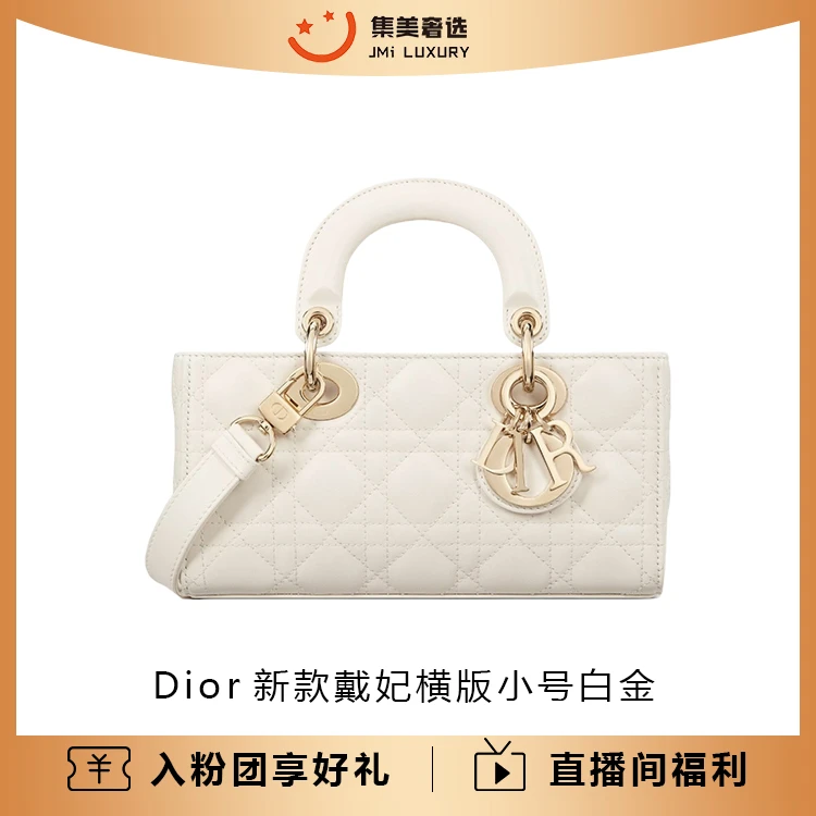 99新 DIOR/迪奥 Dior新款戴妃横版小号白金时尚包/32000/AM4795