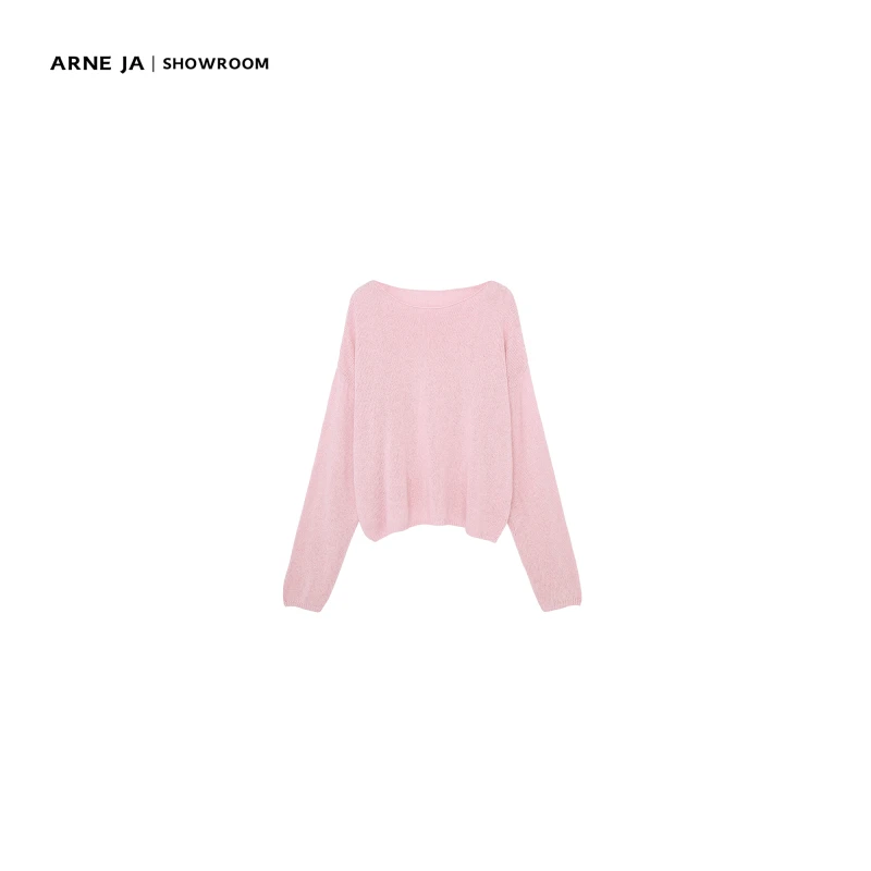 ARNE JA｜“时髦系松弛”日本干爽亚麻棉呼吸感一字领定织空气衫CC38