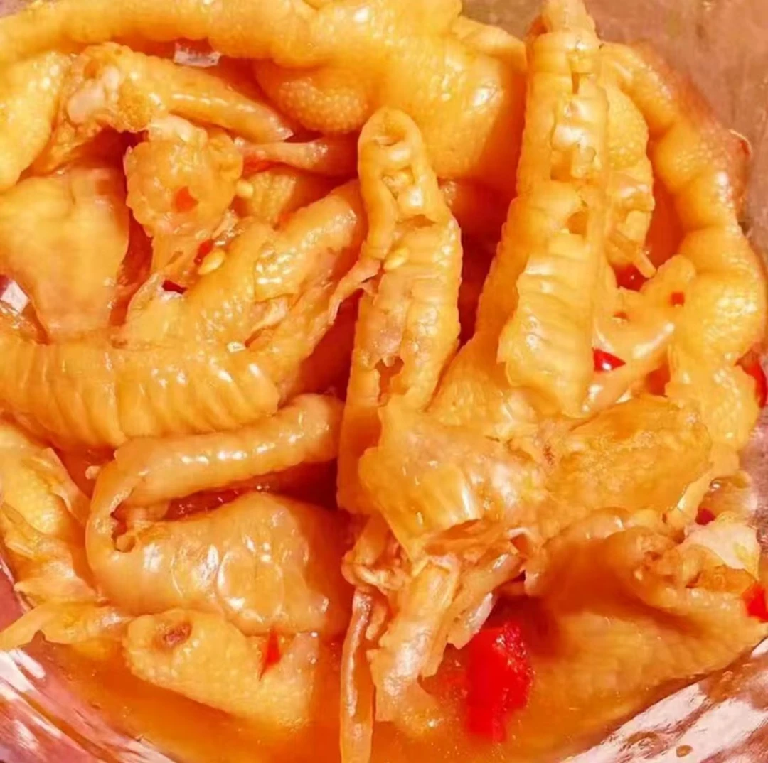 酸辣柠檬脱骨鸡爪1000g简易包装固体含量600g追剧必备固体含量60%