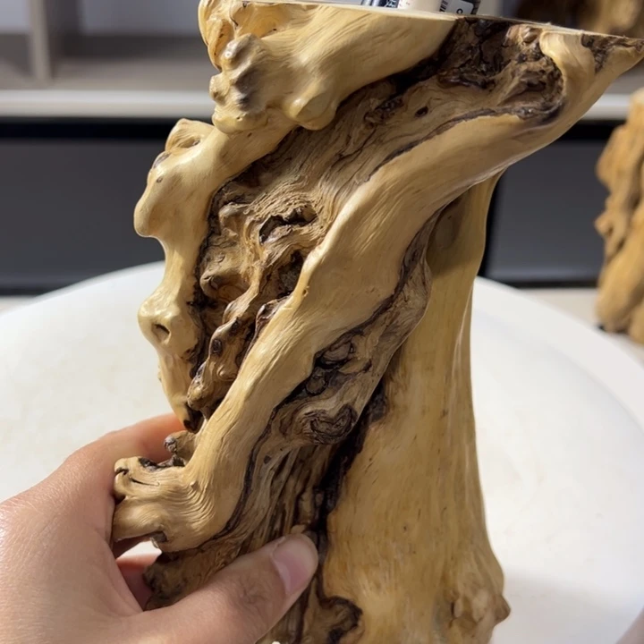 木石榴木榴疤茶桶笔筒