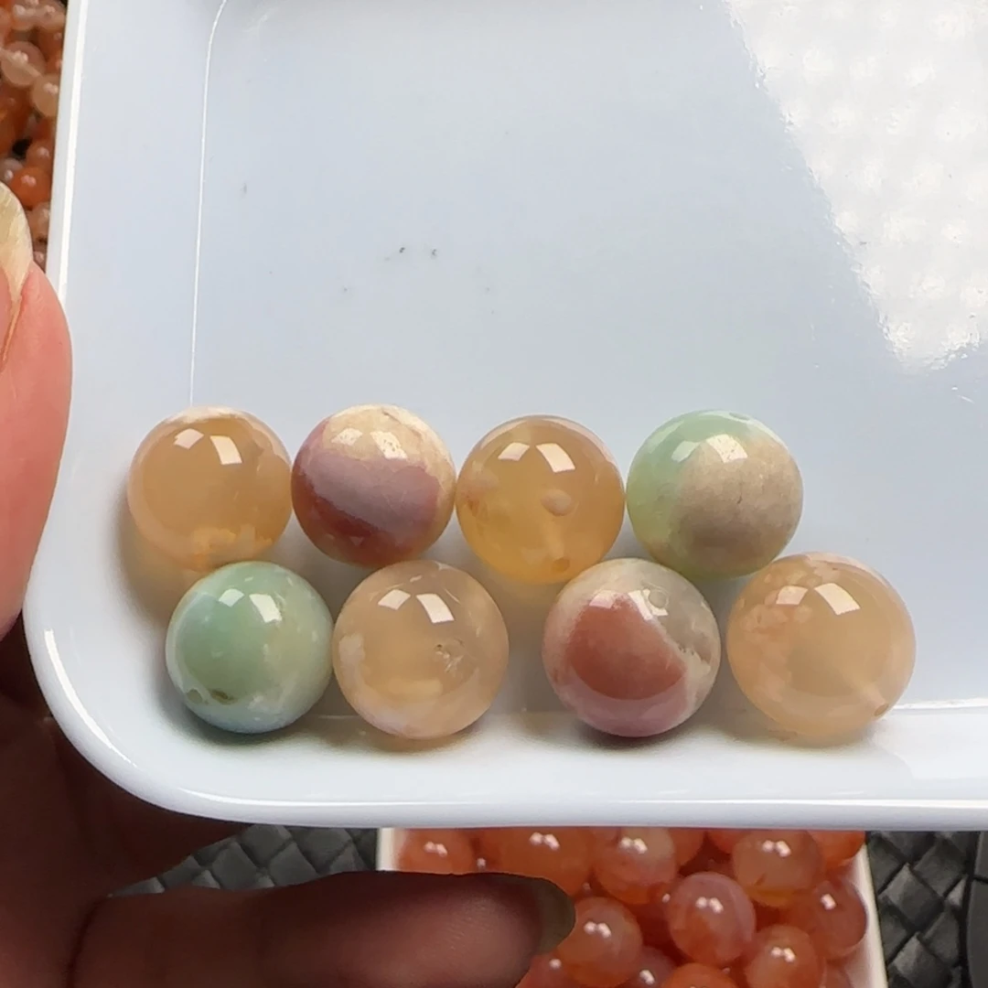 未镶嵌玛瑙/玉髓珠宝半成品小***八