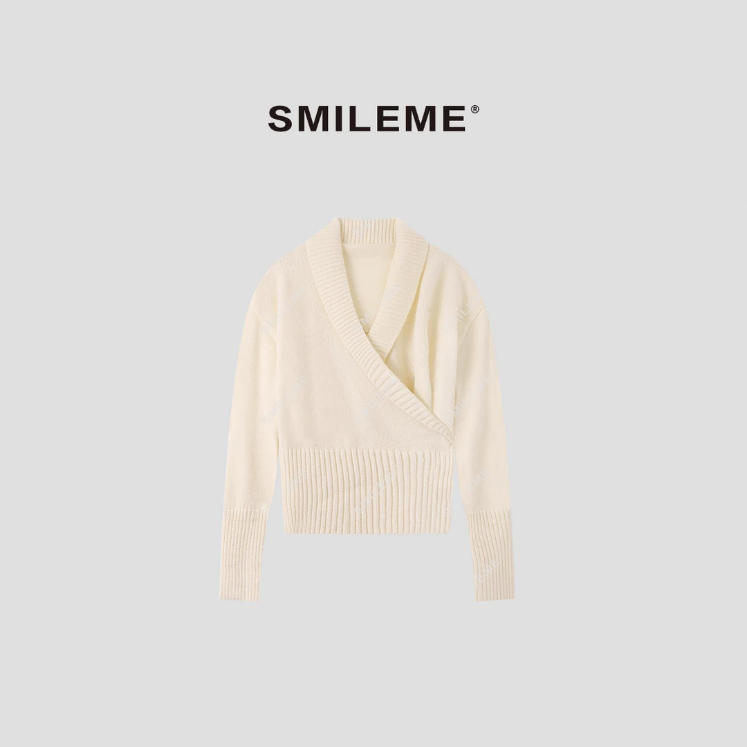 SLEME【新年序雪】秋冬款绵羊毛混纺时尚百搭毛衣开衫MA04525411