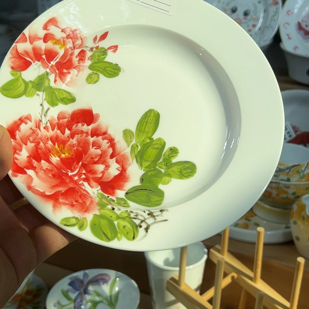 陶瓷景德镇高温釉下陶瓷8寸盘