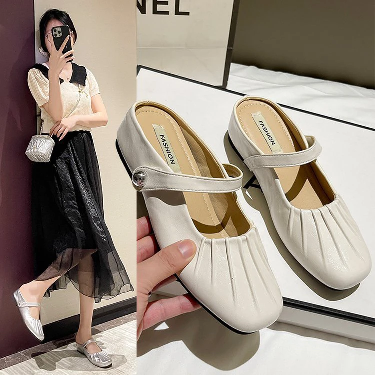断码孤品，偶有瑕疵，介意的勿拍夏季外穿百搭包头玛丽珍单鞋凉拖