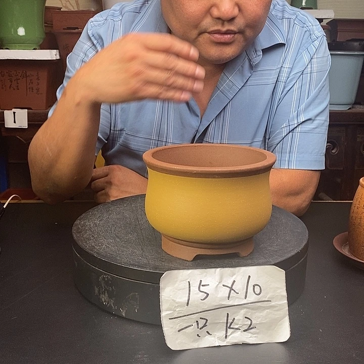 紫砂花盆货号一只K2