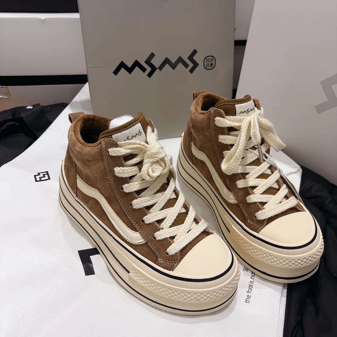 玛莎玛索冬季高帮百搭款小板鞋