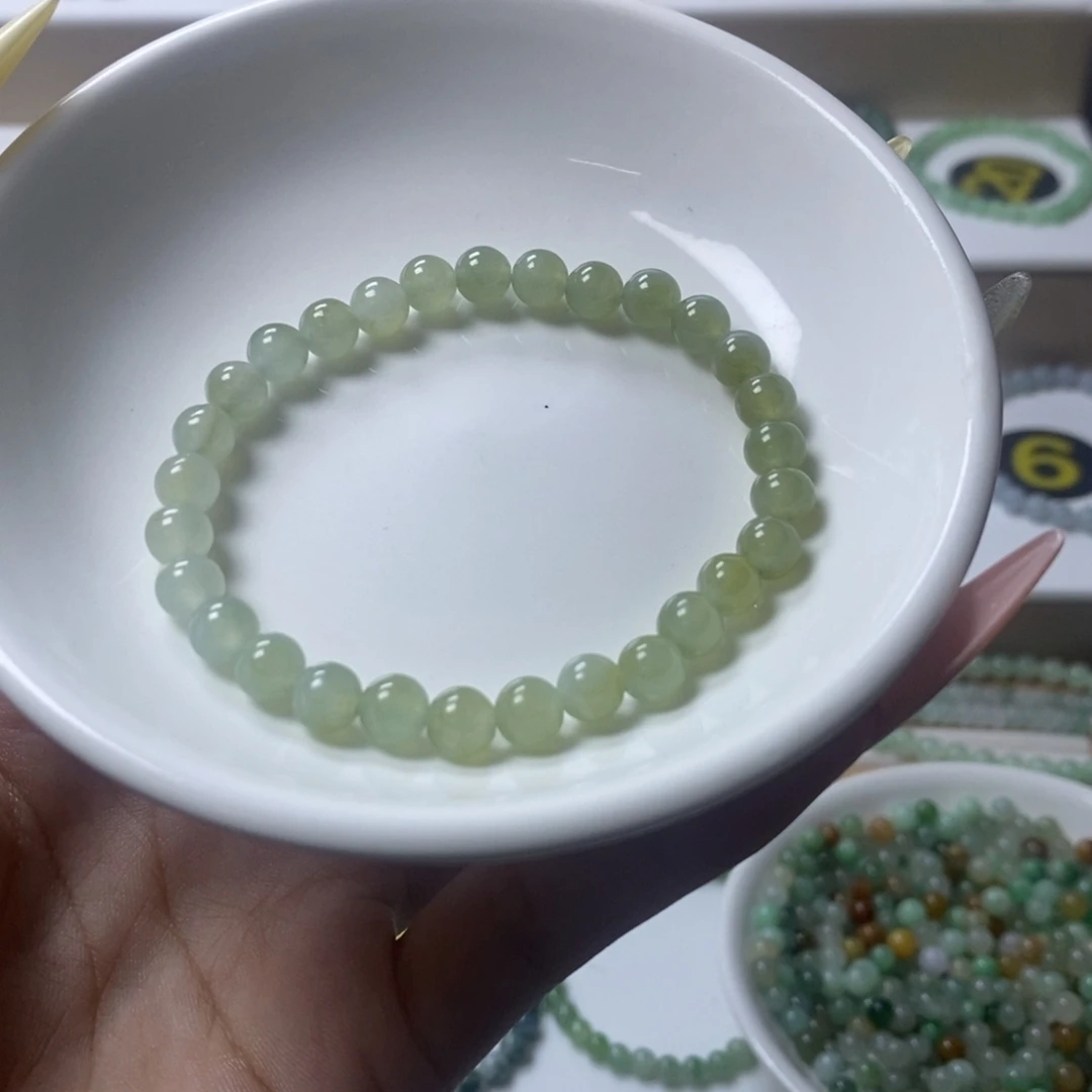 翡翠未镶嵌手链秋香卡6