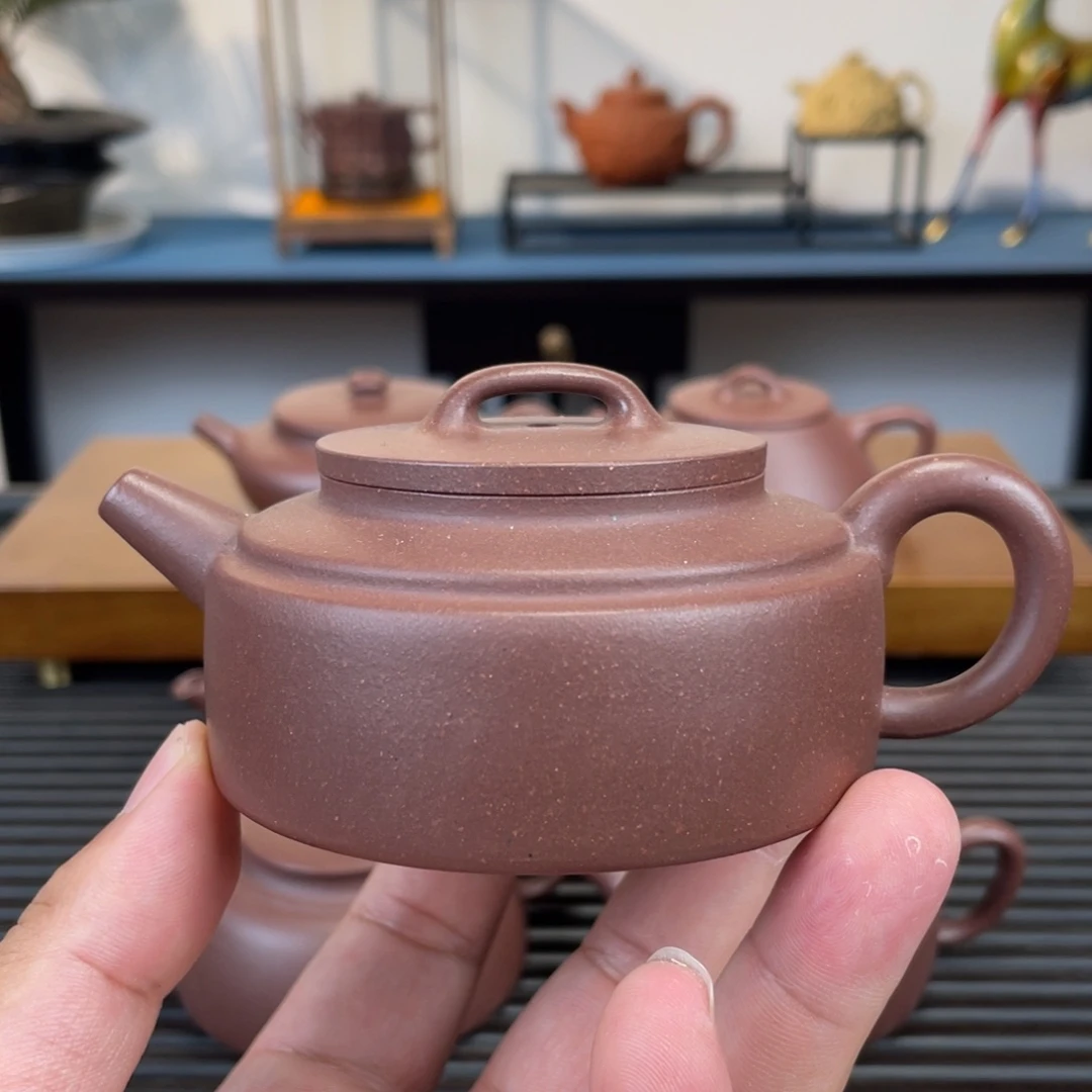 茶壶紫砂紫泥周盘150cc