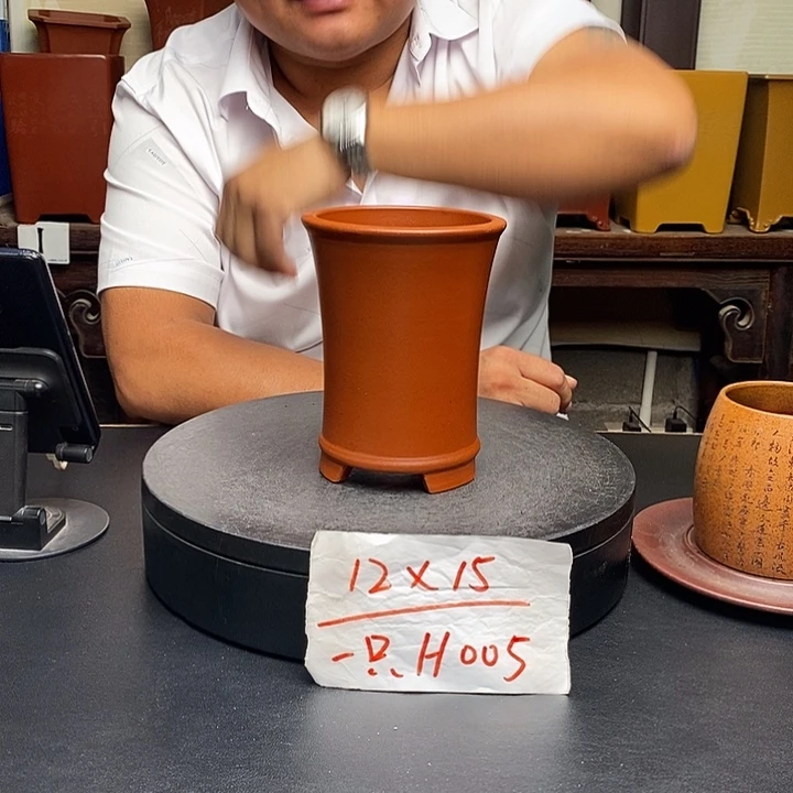 紫砂花盆货号一只H005