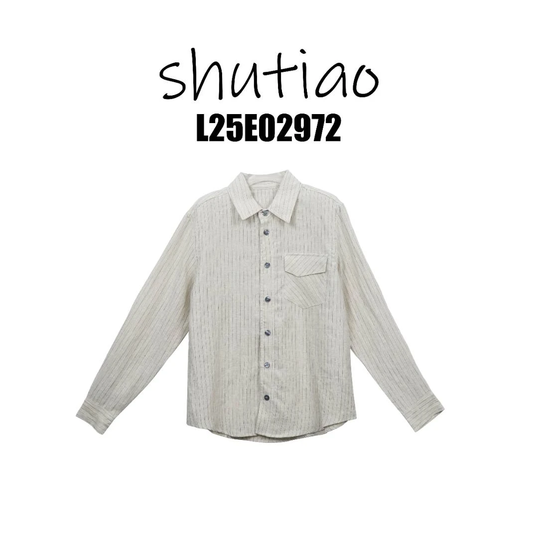 【SHUTIAO】2025夏季：新款小众设计款衬衫L25E02972
