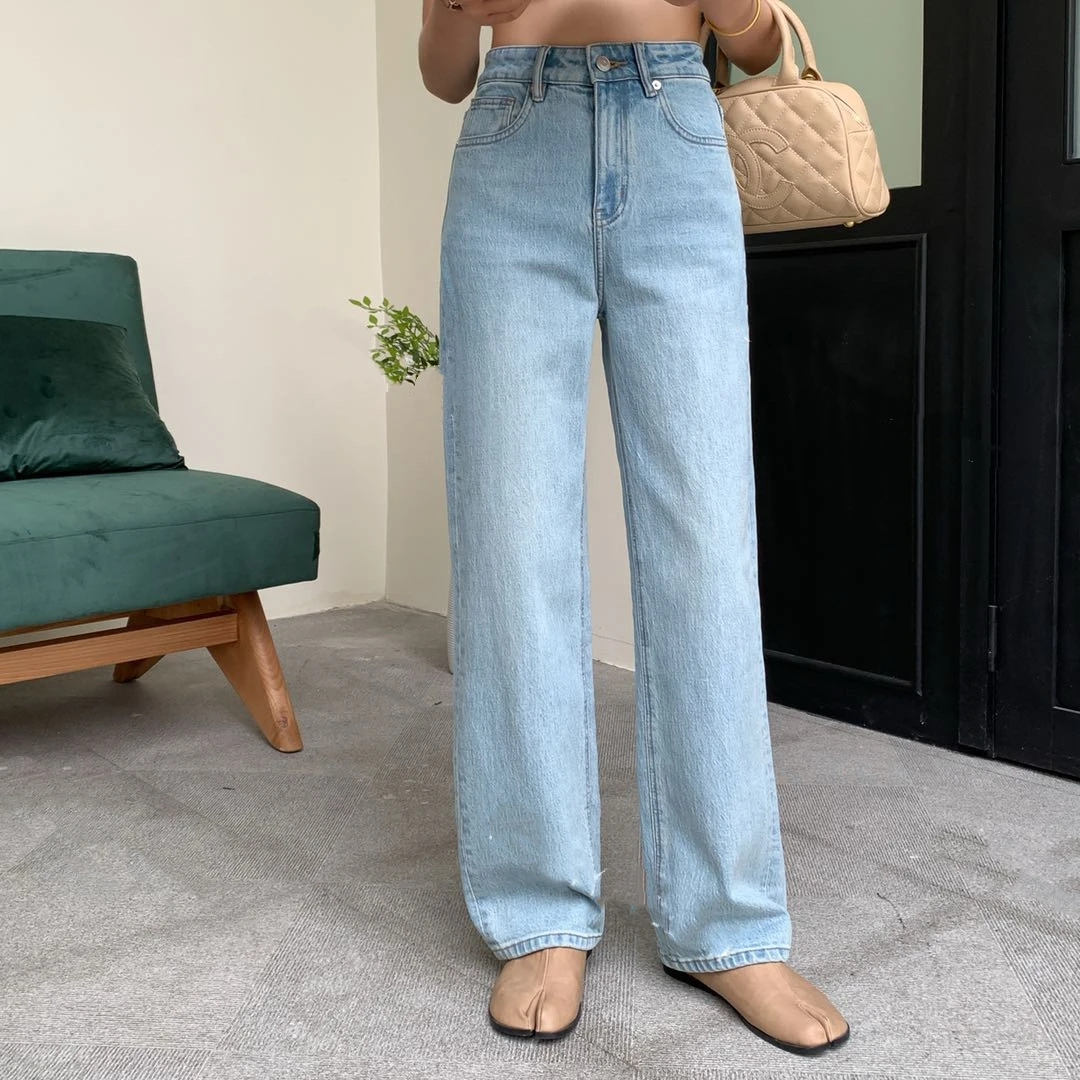 FUJIA STYLE新款气质休闲百搭直筒牛仔裤K1299