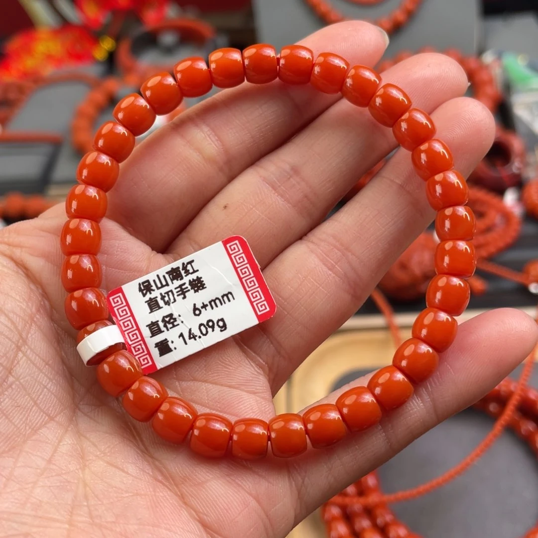 南红玛瑙手串未镶嵌蜗***牛