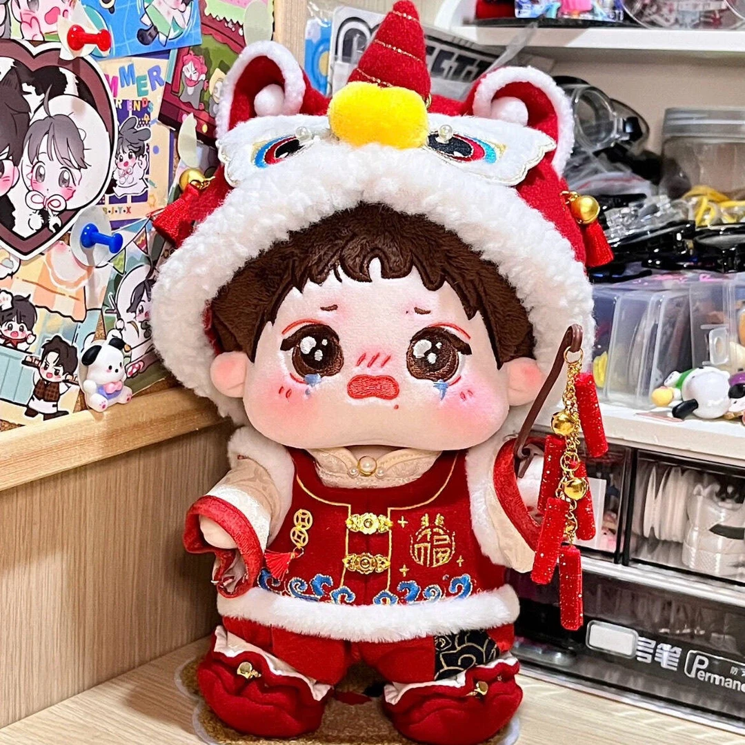 新年服拜年20cm棉花娃娃衣服冬季男女换装无属性正版现货