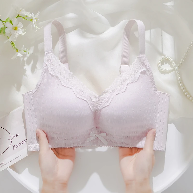 2025新款夏季小胸聚拢内衣女6CM加厚显大平胸专用无钢圈舒适文胸