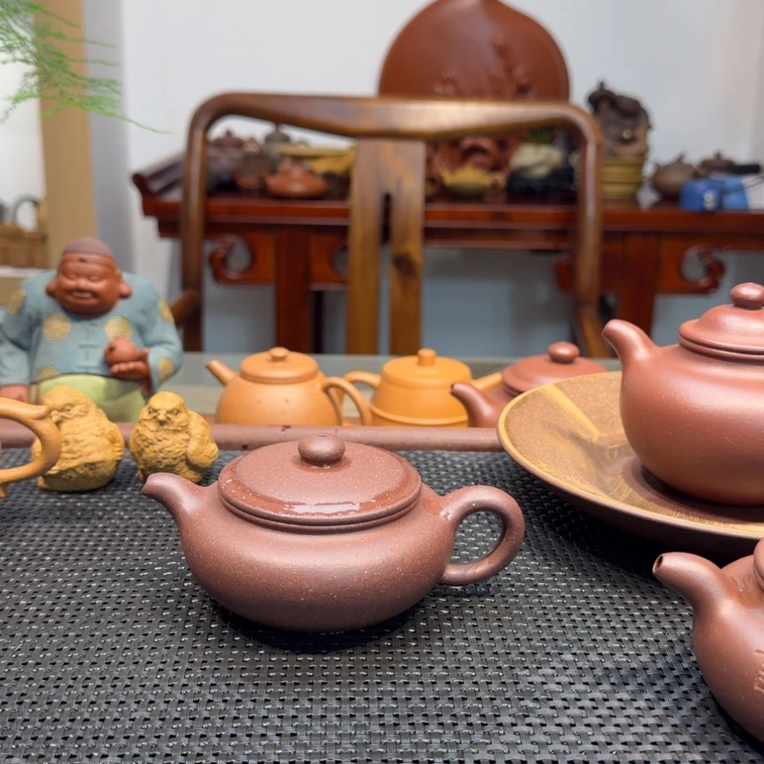 紫砂茶壶扁腹紫砂壶150CC特价
