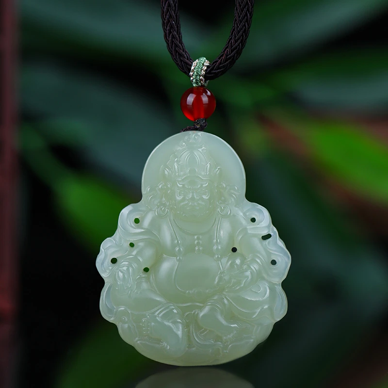 【星光村小飞D15002】和田玉精致财神吊坠