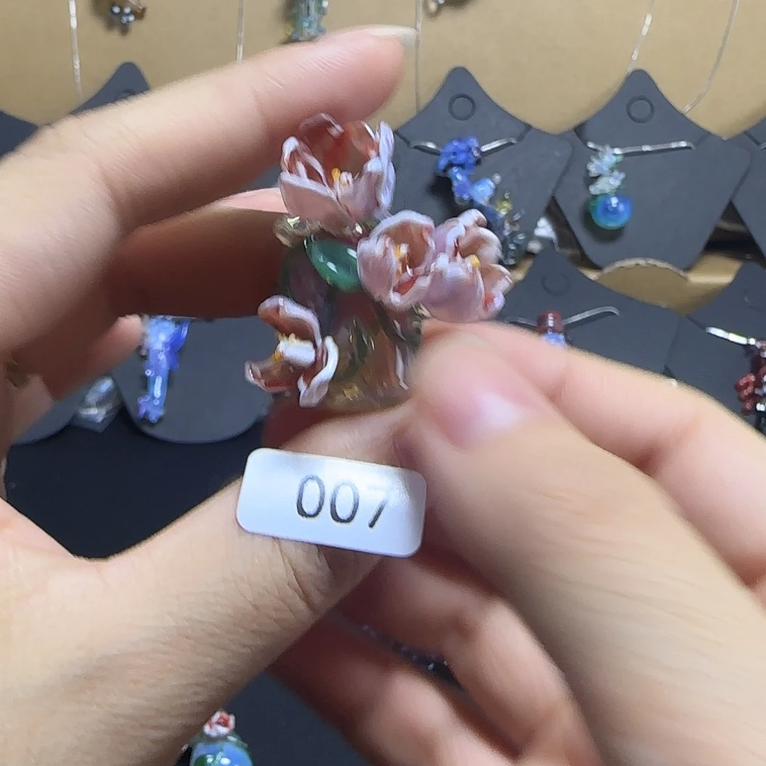 玻璃颈饰空心吊坠非遗灯工