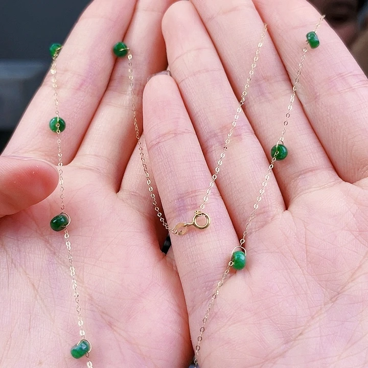 翡翠颈饰18K金镶嵌饰品