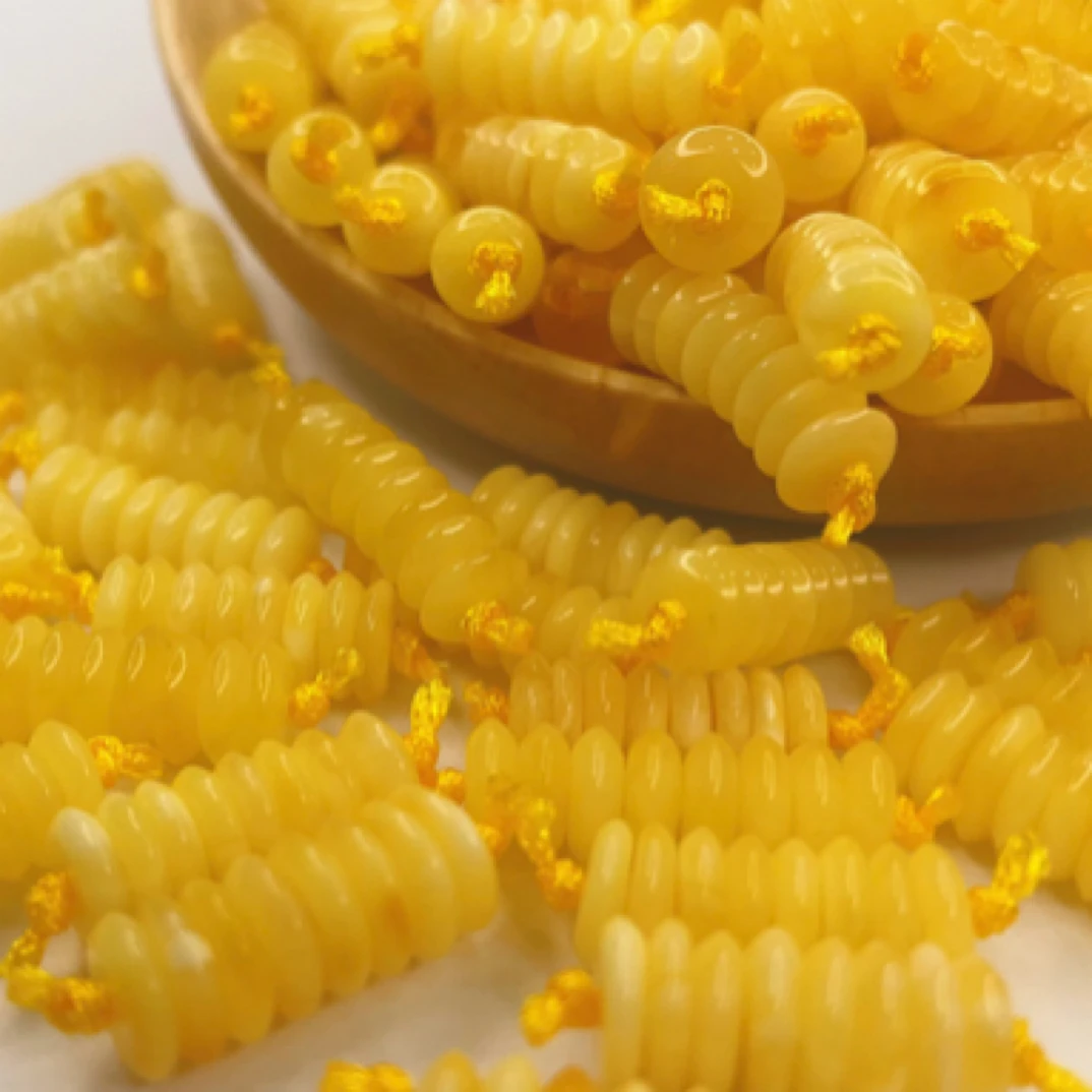 6➕mm蜜蜡飞碟隔片DIY配饰(多样性发一组8片