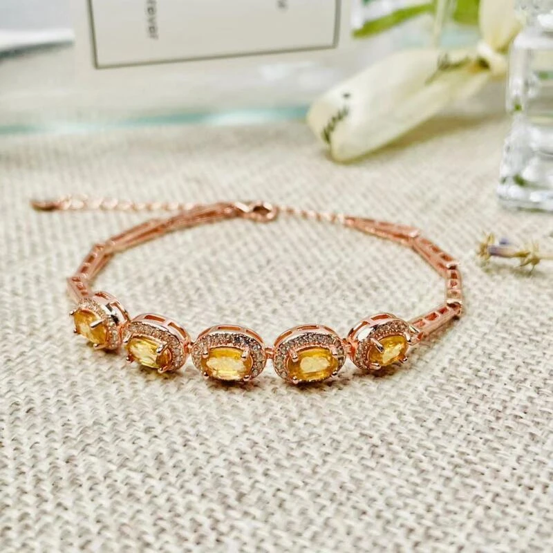 066 天然碧玺手链 S925银 （多样性发货其一）