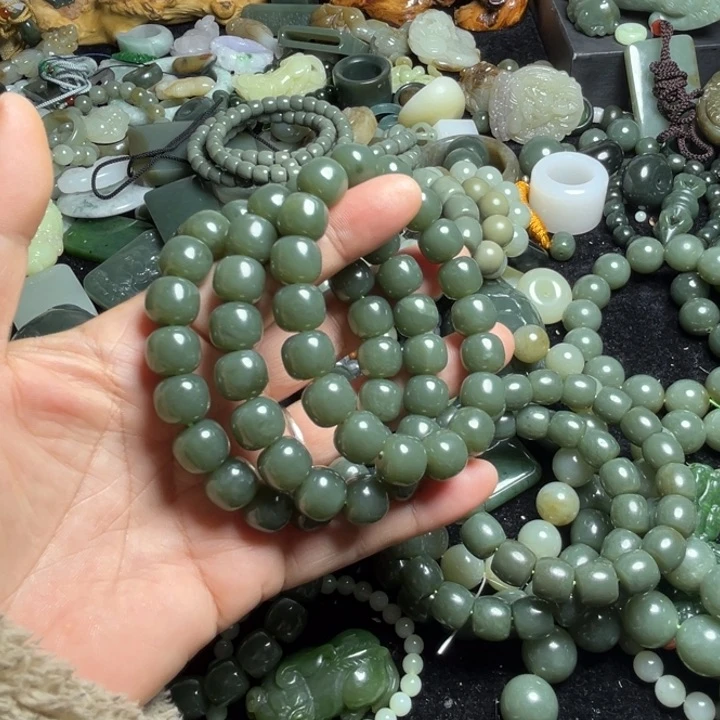 和田玉手串未镶嵌12