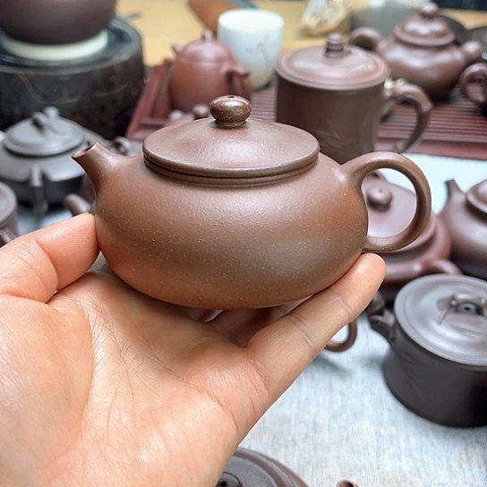 紫泥茶壶假****茶黄龙山原矿