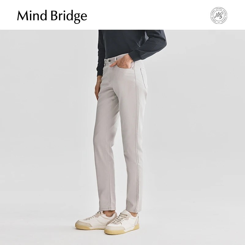 MindBridge【春季新款】商务休闲裤男士直筒长裤莱赛尔简约舒适透气