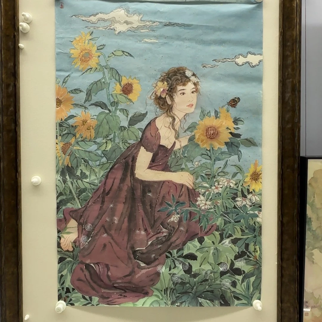 牛***闷国画朱晶 人物创作（1.4万）定金