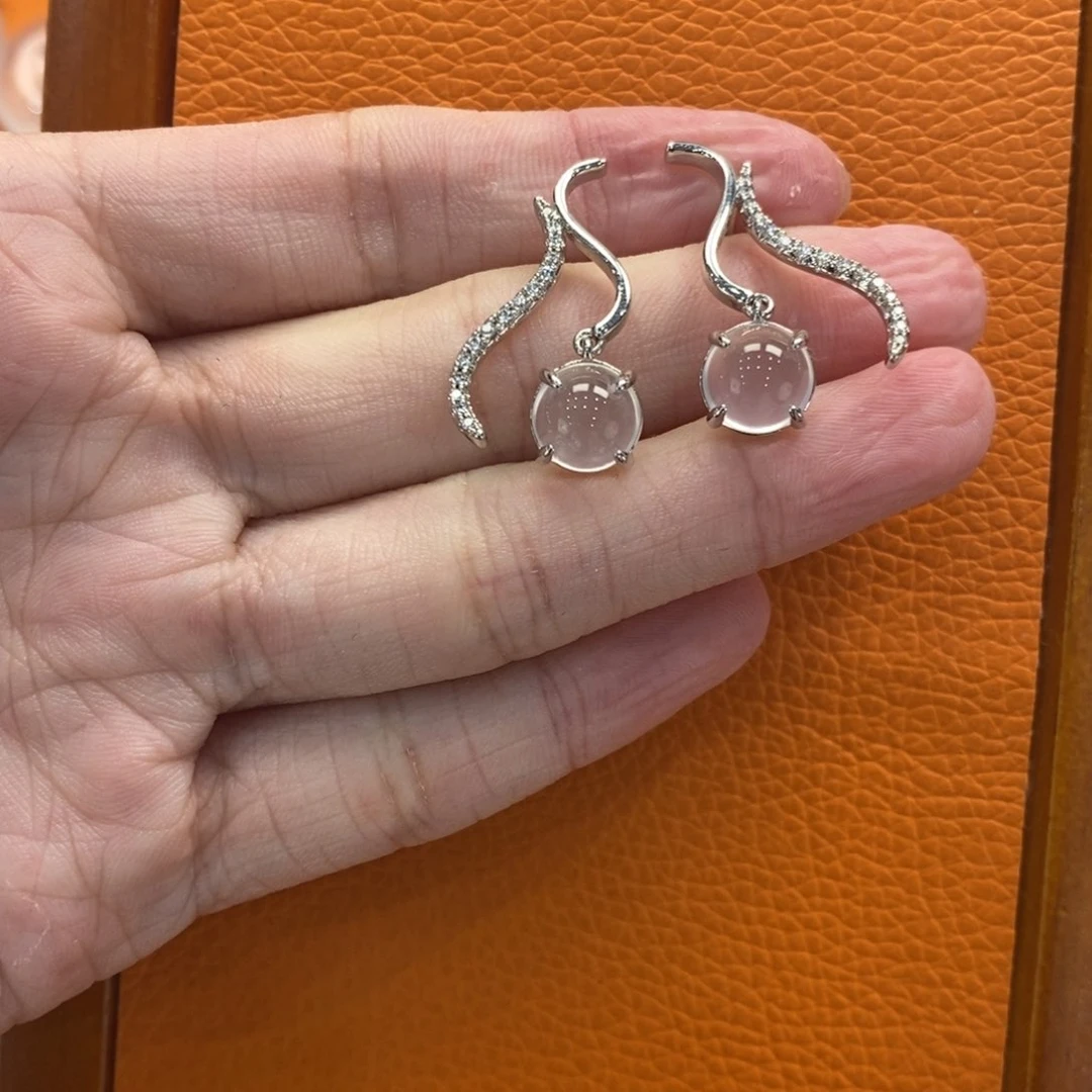 石英质玉吊坠(不含链)银S925镶嵌