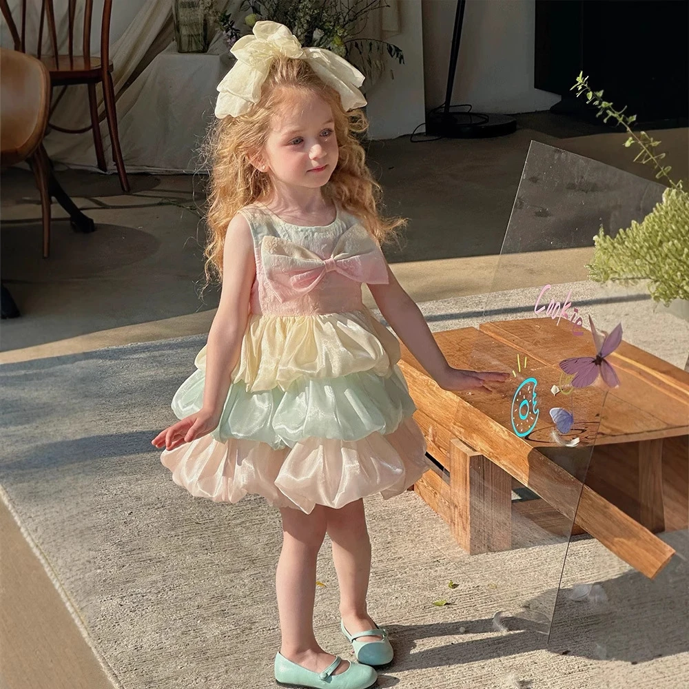 【现货】DZ25200 女童连衣裙2025夏款小女孩蛋糕裙宝宝夏装公主裙