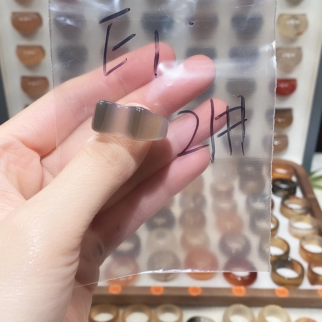 玛瑙/玉髓未镶嵌戒指港21码福利款不退换